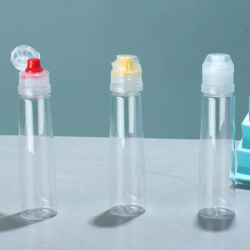 1 pz portatile da viaggio 130ml Dispenser di miele antigoccia punta dell'ago bottiglia aceto olio sciroppo spremere contenitore applicatore con coperchio