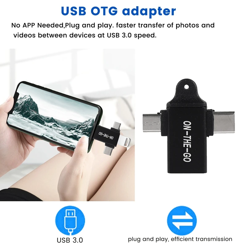 USB C To USB 3.0 OTG Converter USB 2 In 1 Type C Micro-OTG Adapter