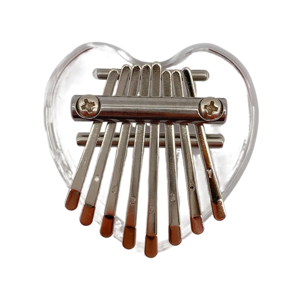 Keyboard Instrument Mini Finger Piano Easy-to-Learn Marimba 8 Keys Kalimba Exquisite Portable Thumb Piano Necklace Adult