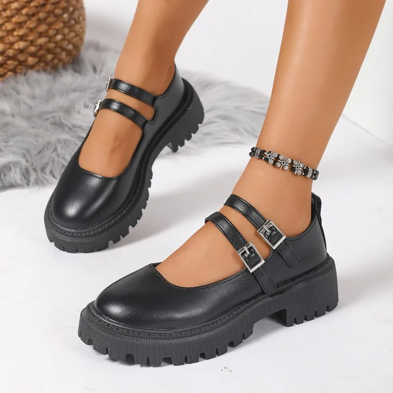 

Туфли в стиле Лолиты, японская обувь Мэри Джейн, женская винтажная обувь для девочек-студентов JK, униформа, туфли на платформе, на высоком каблуке, большие размеры 41