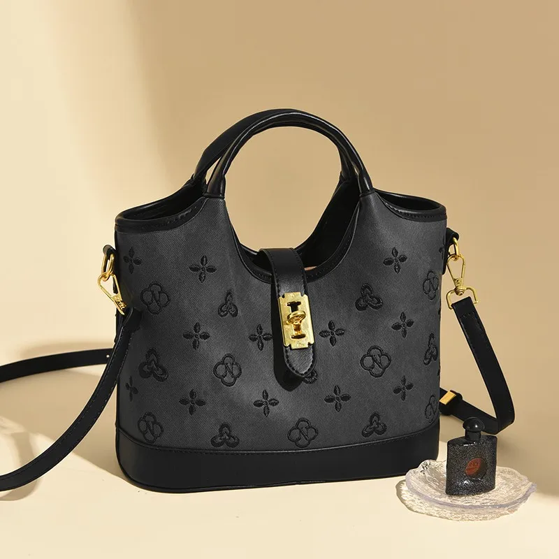 

Стильная винтажная сумка для подгузников для женщин, дизайнерская сумка через плечо, элегантная минималистичная сумка-тоут с большой вместимостью