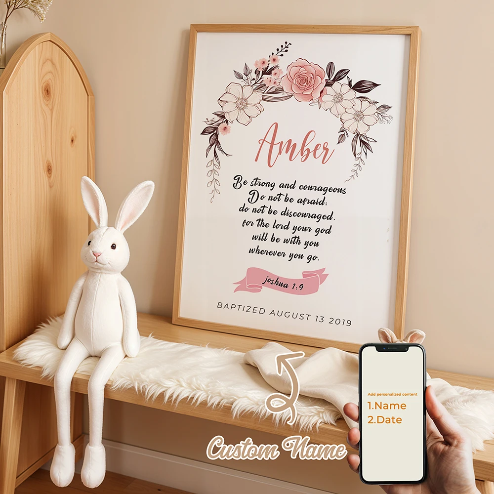 

Personalized Christianity Scriptures Custom Wall Art Printmaking Canvas Painting Poster Picture Living Room Home Decoration