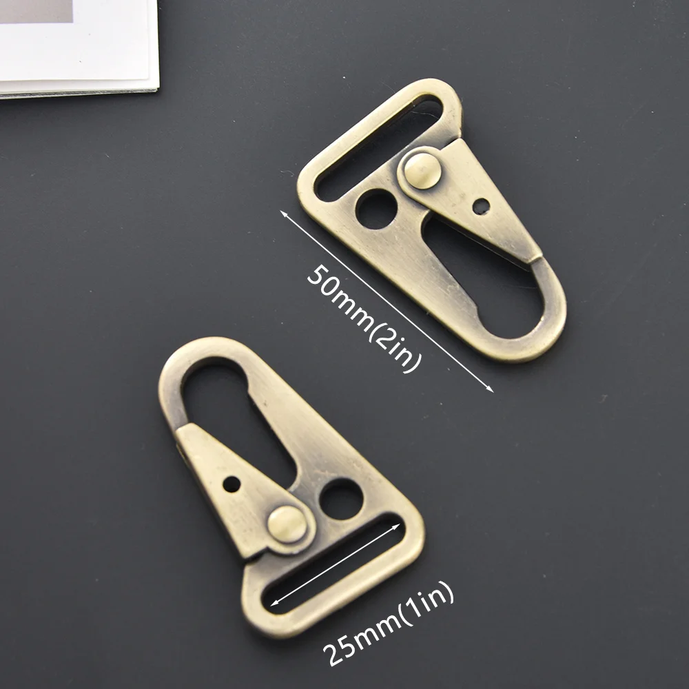 2pcs Metal Strap Buckles Bag Snap Trigger Hooks Webbing Chain Clasp Dog Collar Buckle DIY Hardware Accessories