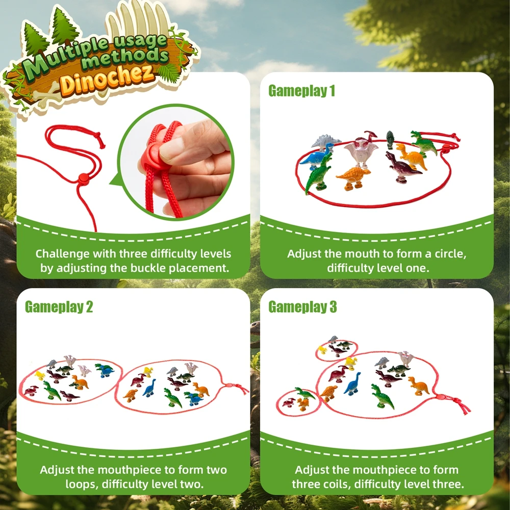 لعبة استراتيجية رقعة الشطرنج المغناطيسية التفاعلية على شكل ديناصور مغناطيسي للعائلة والأطفال والكبار لعبة ألغاز معركة مغناطيسية محمولة #5