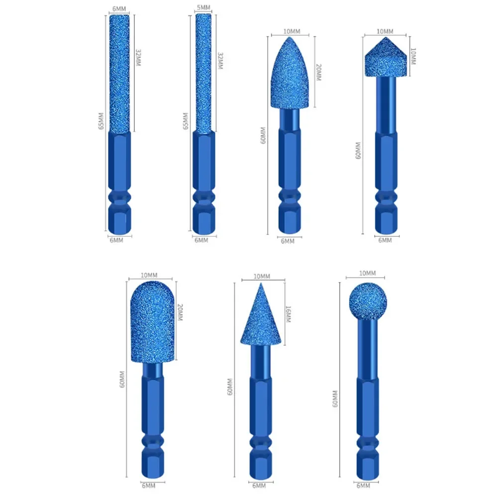 1pc Diamond Coated Grinding Bits For Rust Removal Polishing Hole Processing Drill Bit Opener Power Tools