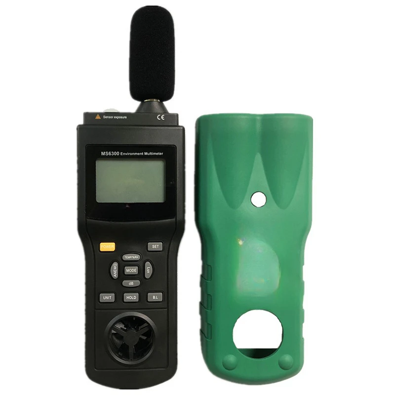 MS6300 Multifunctional Environmental Meter, Temperature and Humidity Illumination Wind Speed and Volume Sound Level Meter