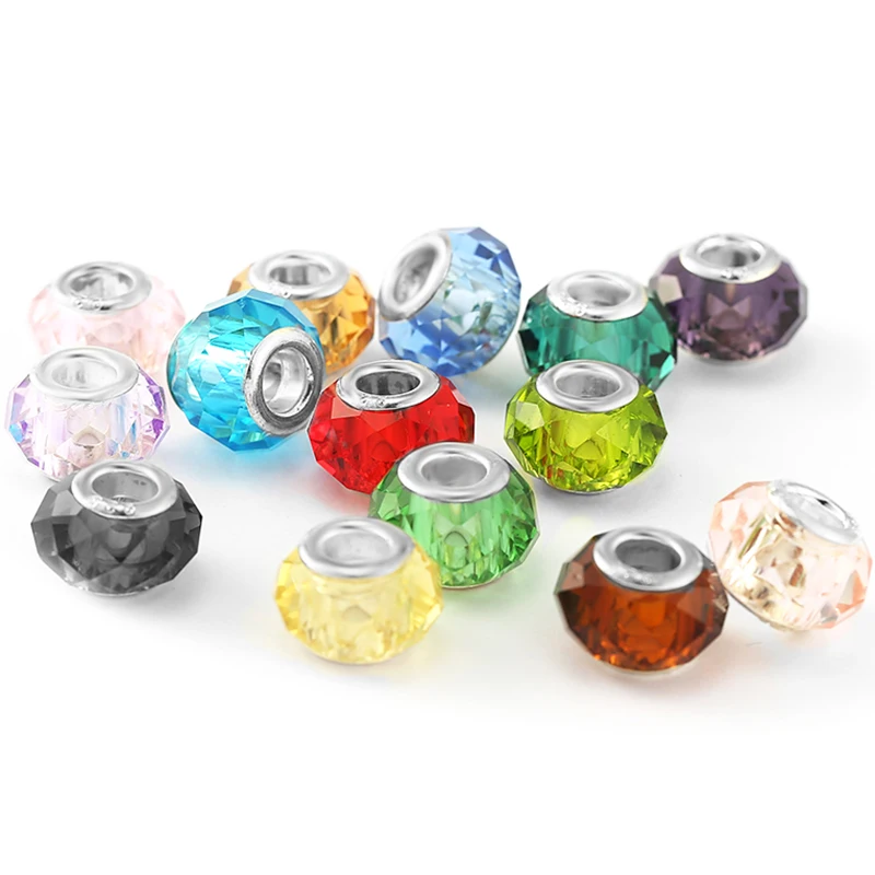 10Pcs/Lot 45 Styles Crystal Murano Glass Beads Fit Original DIY Charms Brand Bracelet For Women Men Jewelry Gift Special Offer