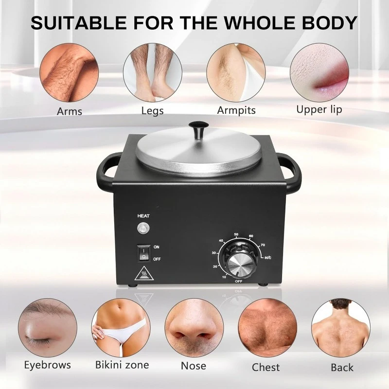 

Heater Machine for Hair Removal, Large Wax Pot Professional Waxing Kit Wax Warmer Single Pot Wax new