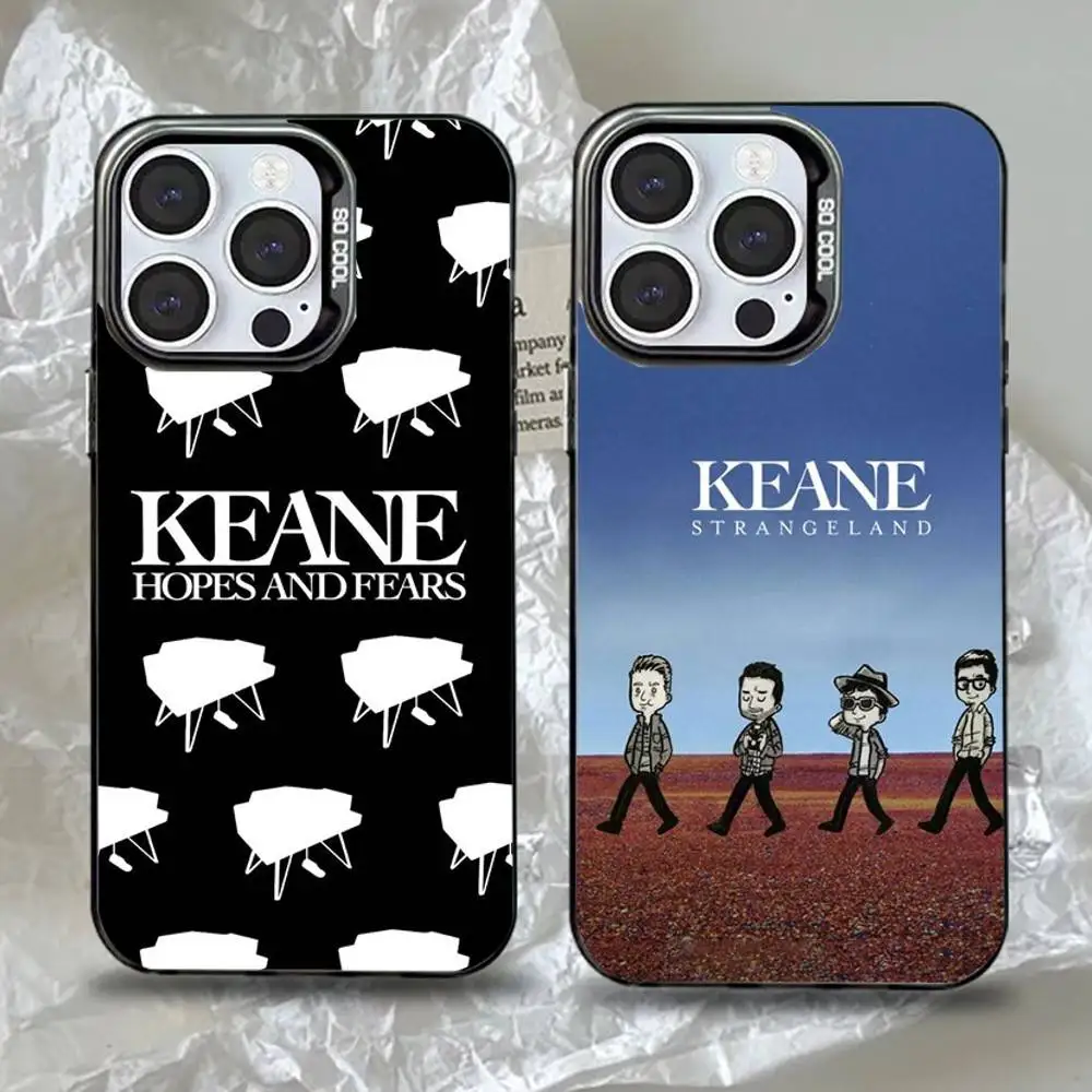 

Music Band K-KEANE Phone Case For iPhone 16,15,14,13,12,11,Pro,Max,Plus,Mini,XS,SE Anti Fall Black Matte Hard Bumper