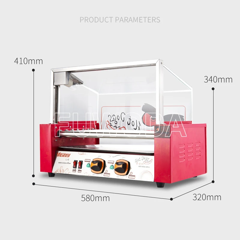 Commercial 7 Sticks Sausage Roaster Hot Dog Machine Full Automatic Sausage Machine Electric 110V 220V Hot Dog Roaster Machine