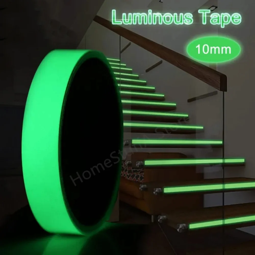 3CM*3M Light Emitting Tape Blue Pink Warning Ground Light Storing Stairs Non Slip Stickers Reflective Fluorescence Self Adhesive