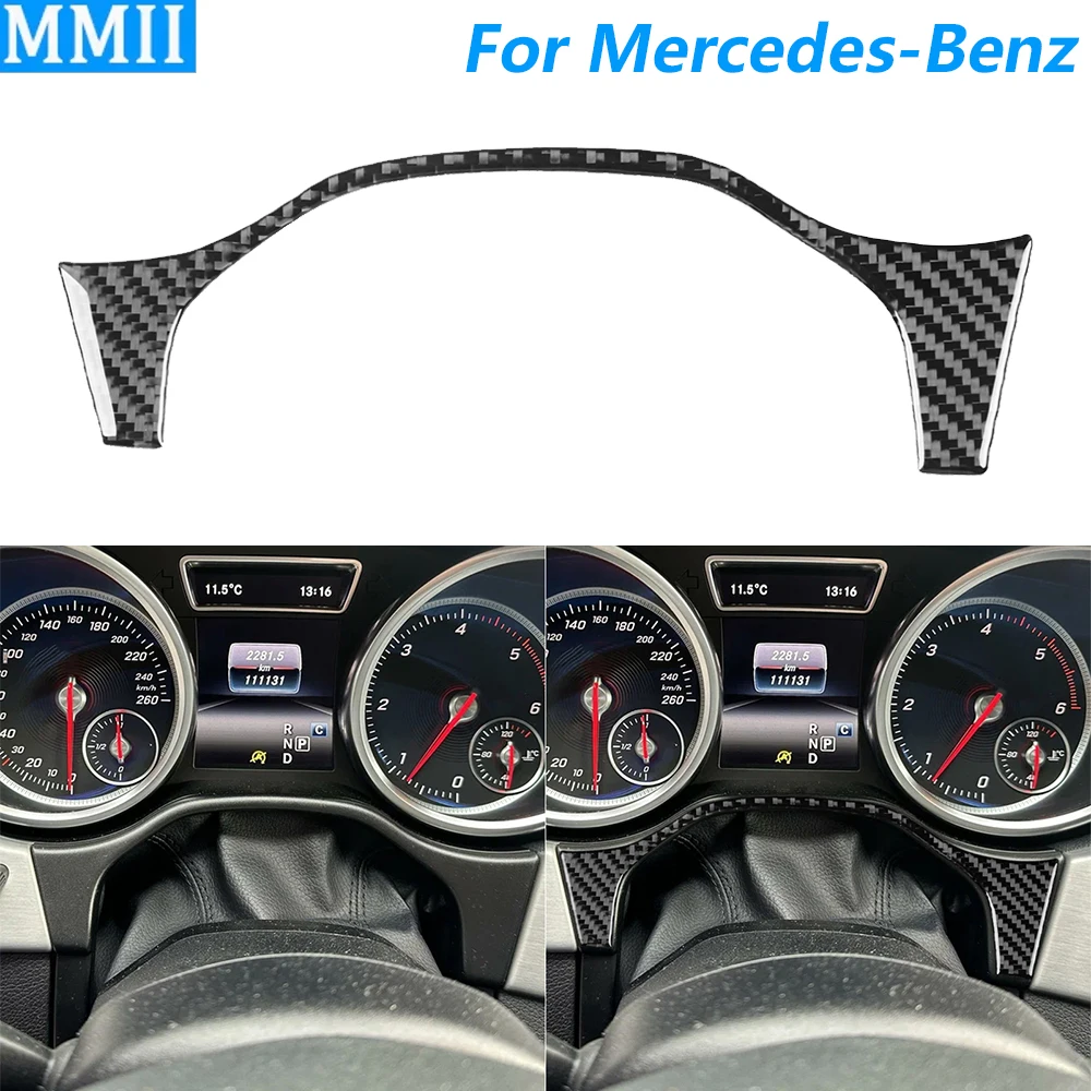 Für Mercedes-Benz GLE GLS W166 2016-2019 Carbon Faser Instrument Tacho Untere Panel Abdeckung Auto Zubehör Innen Aufkleber