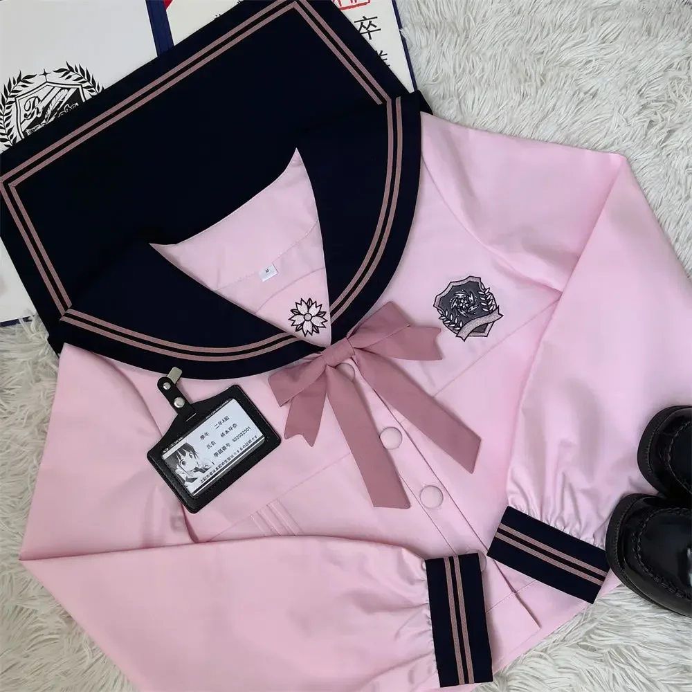 Cherry JK-uniforme escolar japonés, traje de marinero de estilo coreano, trajes para niñas, falda que cubre la cadera, disfraces de Anime COS para mujeres