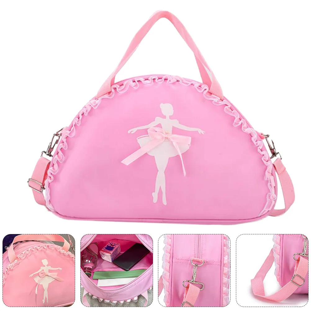 1 pc Large Capacity Ballet Dance Bag Lightweight Oxford Cloth Storage For Ballerinas Embroidery Design Smooth Zipper Closure