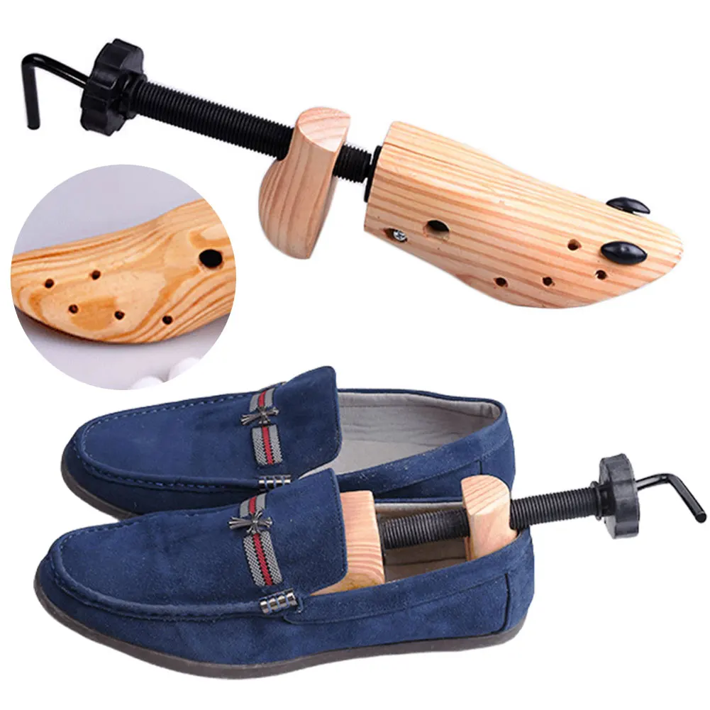 Wooden Shoe Stretcher Adjustable Length Width Shoe Trees Shoes Shaper Rack Professional Shoe Extender for Mens and Womens Shoes