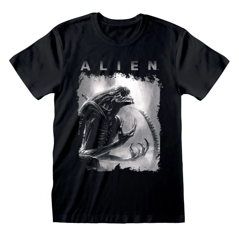 

0410 Scary movie Sci-Fic Alien Gift T-Shirt Weyland Xenomorph Yutani 100% cotton Short Sleeve Graphic clothes All size tops