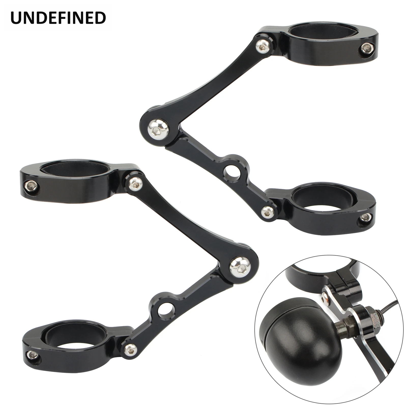 33mm-58mm Headlight Bracket Mount Clamp Fork Tube Light Holder 54mm 49mm 45mm 41mm 37mm Motorcycle Bobber Cafe Racer Universal