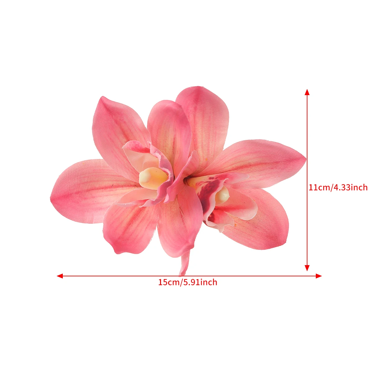 AWAYTR Artificial Gladiolus Hairpin Farbic Hair Clips Girl Hair Accessories Mother's Day Gift Valentine Headwear