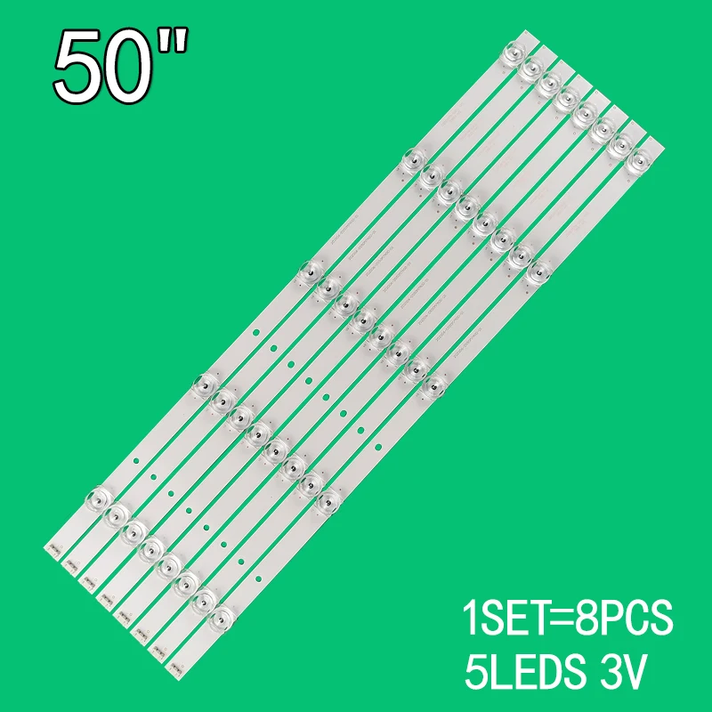 8pcs=1set 5leds 3v 515mm Suitable for 50 inch LCD TV 202006-ds50m7a00-01 DS50M7A-DS01-V01 DSBJ-W 50X7C backlight strip