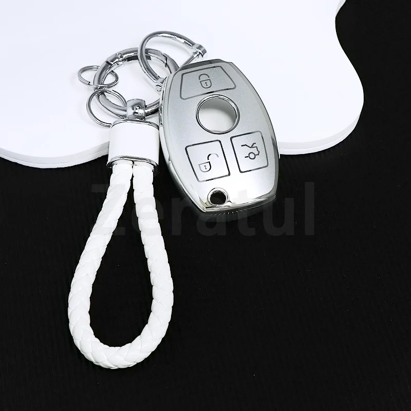 Soft TPU Key Case Cover Auto Shell Fob Holder Bag Protector For Mercedes Benz A B R G Class GLK GLA W204 W251 W463 W176