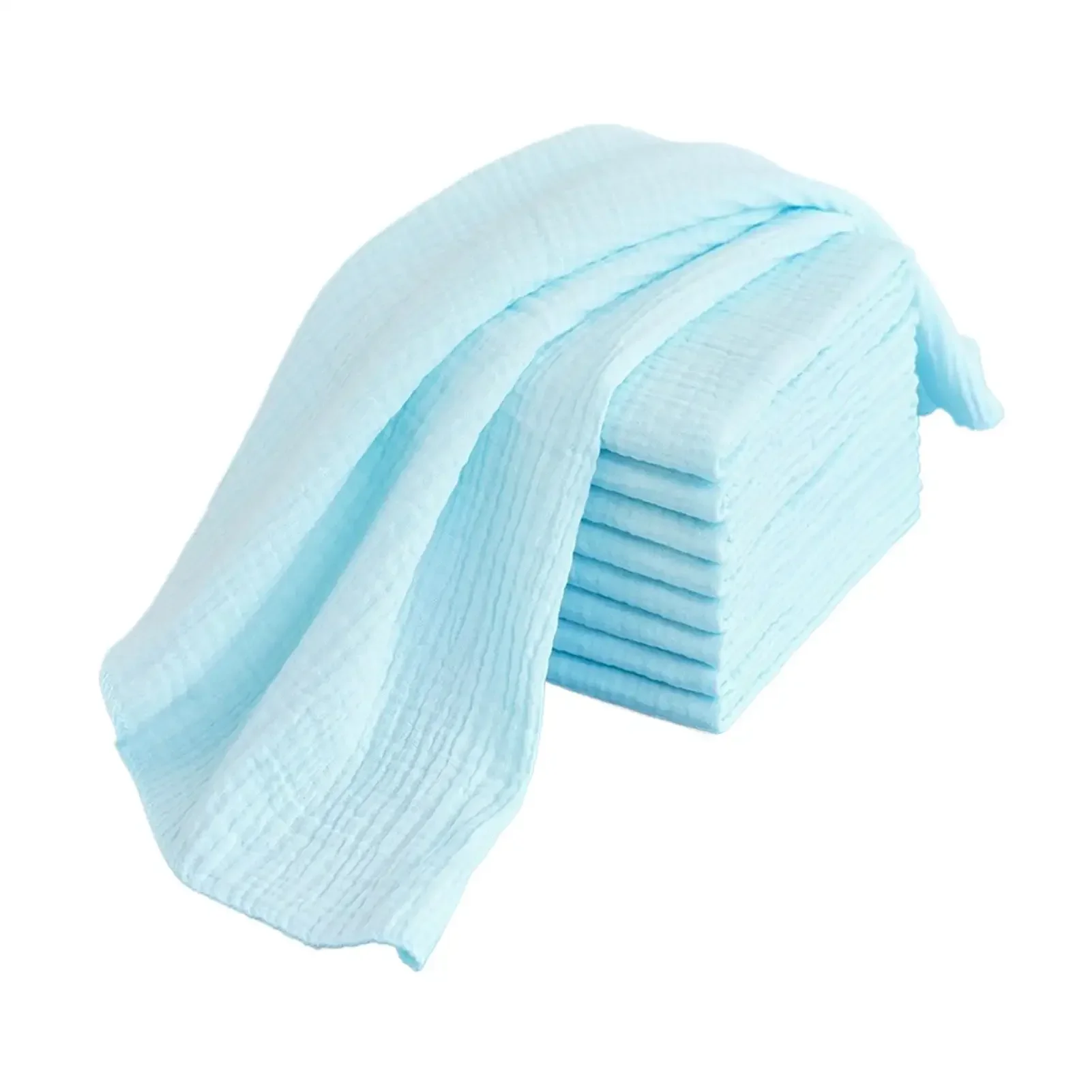 Babywindel aus 100 % Baumwolle zum Wechseln von Neugeborenen, 5–10 Stück, Baby-Mullwindeln, 43 x 45 cm, waschbar, wiederverwendbar, doppellagig, weiche Babyhandtücher – Detail 13