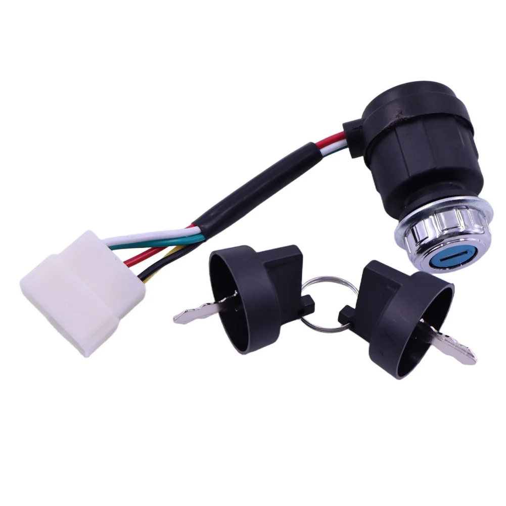 Diesel Generator Ignition Lock Start Key Switch Compatible with 186 188 190 Models Five Line Panel Design 3.2 x 1.6cm Size