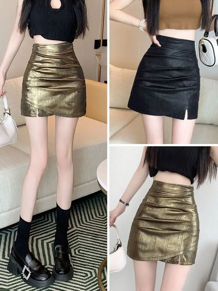 Royal Sister Style Skirt Women Short Skirt Golden Style Hip-hugging Hot Girl Skirt