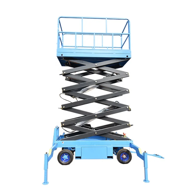 

6m 8m 10m mobile semi-electric hydraulic scissor lift aerial platform lift table scissor lift mobile scaffold