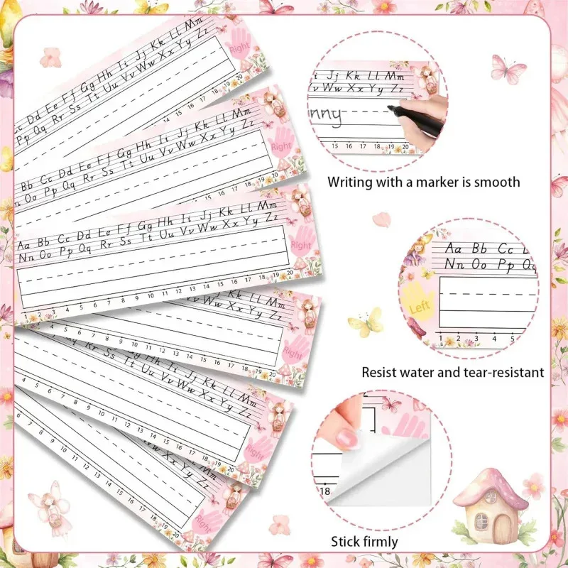 خارج المخزون لوحات اسم الفصول الدراسية ذات الطابع الجني للمكاتب الوردي 36 قطعة علامات اسم المكتب لوحات أسماء لطلاب المدارس التقليدية # ر