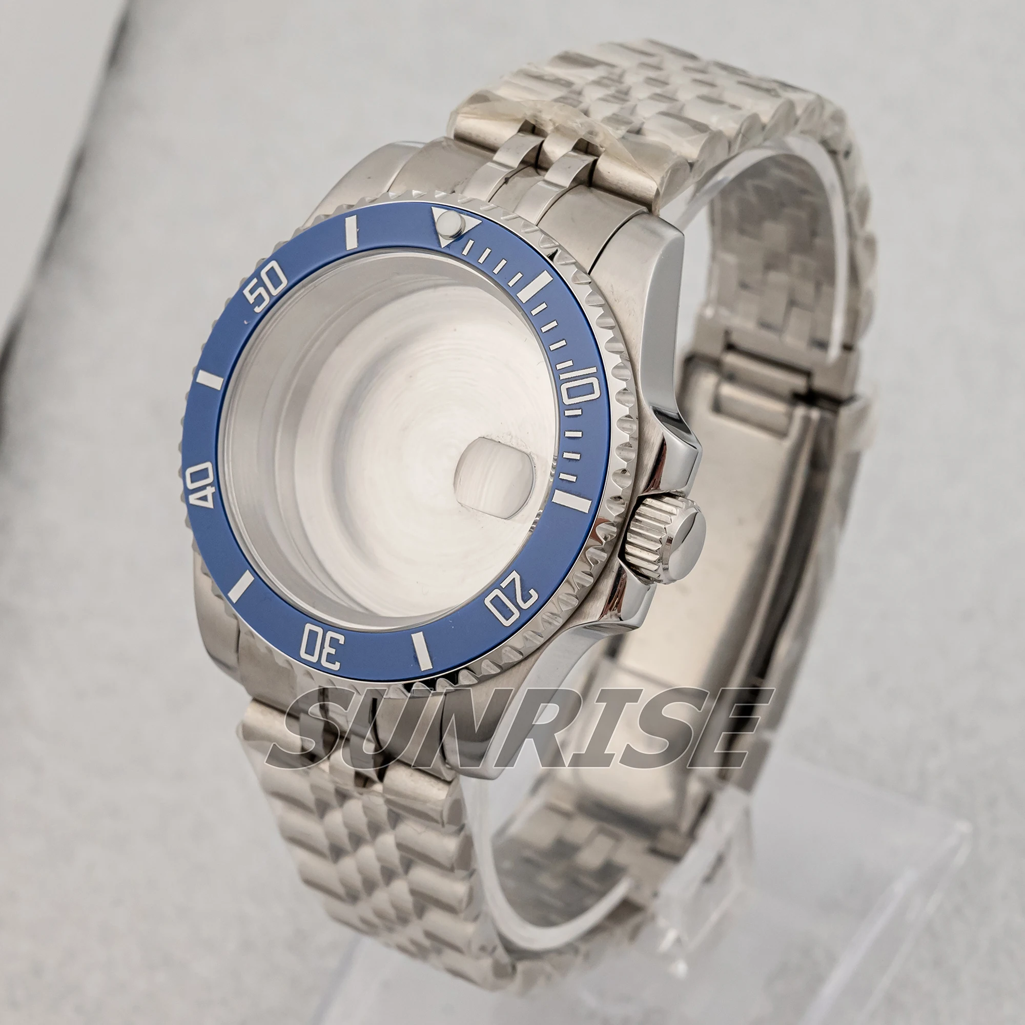 NH35 Case Jubilee Bracelet Stainless Sapphire Glass for NH34 NH35 NH36 movement 28.5mm dial MOD Submariner GMT Yacht Watch Case