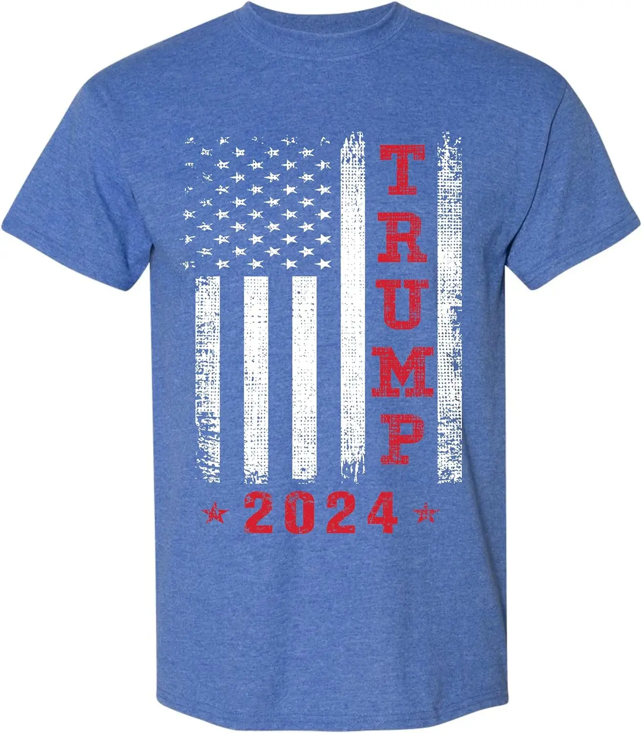 

Trump 2024 American Flag Vintage T-Shirt Trump Never Surrender T Shirts for Men Adult Short Shooting Makes Me Stronger Shirt