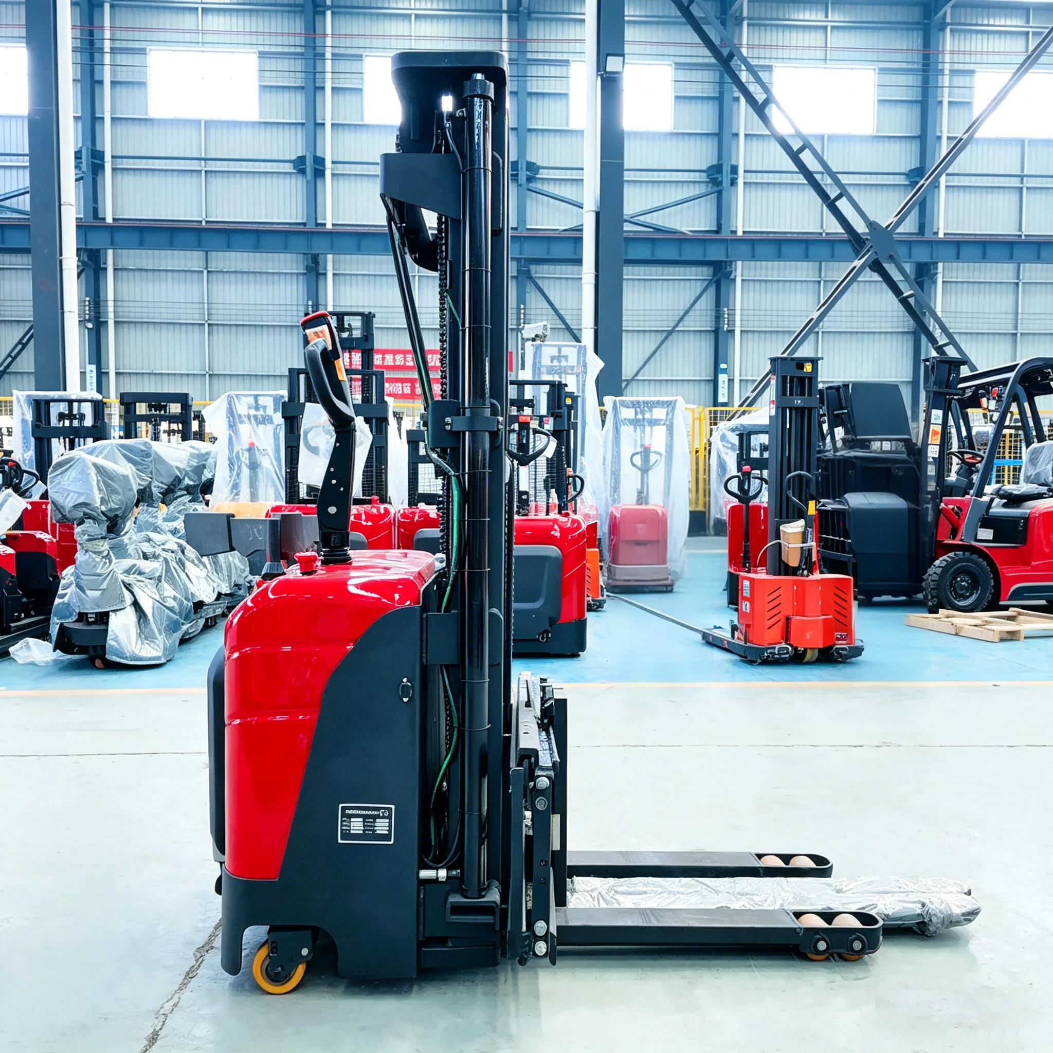 Pallet Stacker Straddle Design Adjustable Fork Factory Wholesale Custom Specification Available For Different Pallet Size Demand