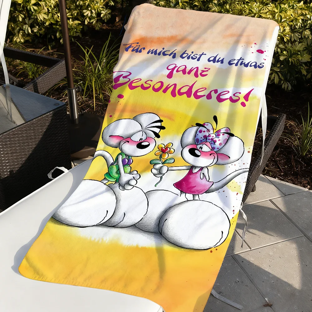 

D-Diddl-S Милое мультяшное полотенце, быстросохнущее, мягкое, для йоги, плавания, фитнеса, альпинизма, большие пляжные полотенца