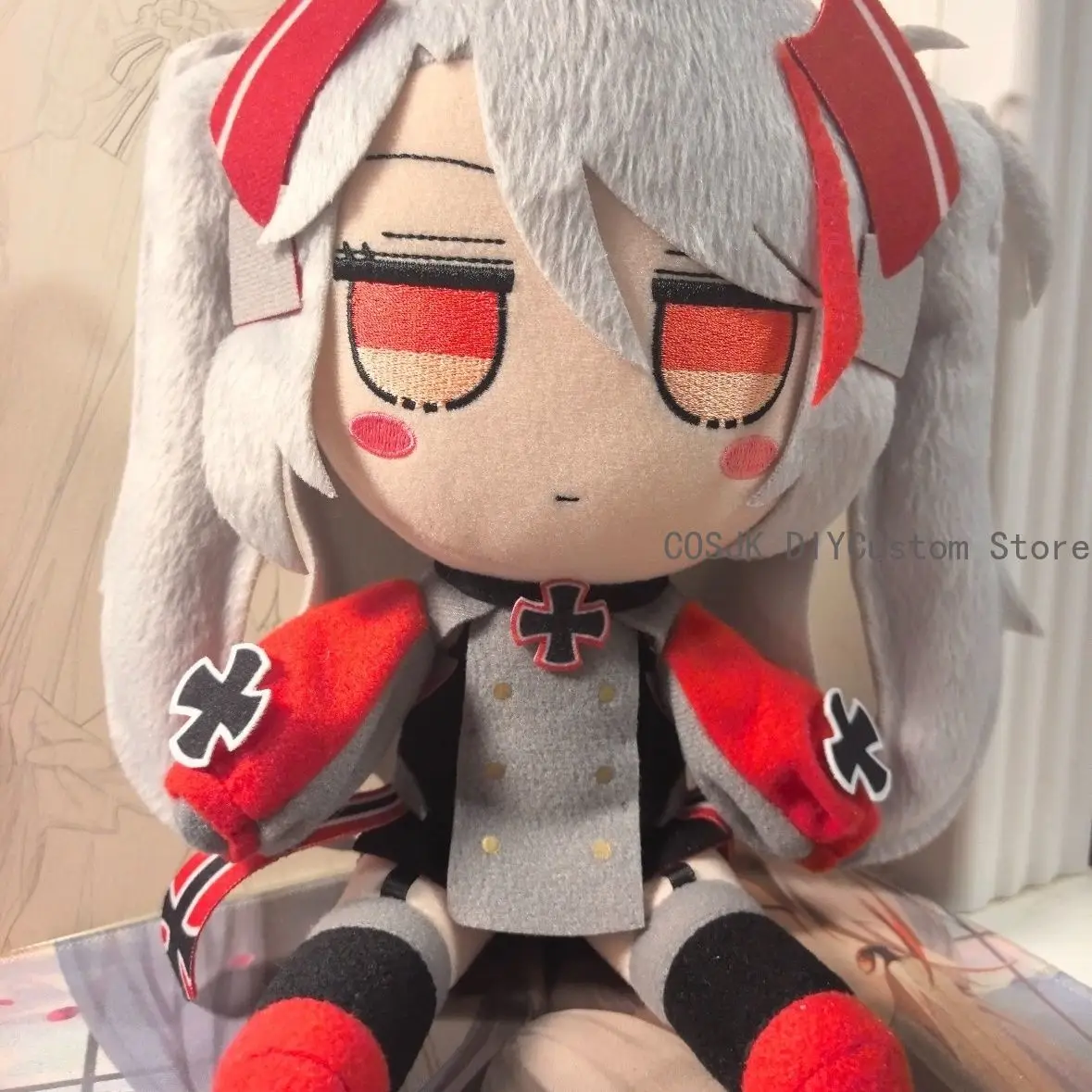 NEW Game KMS Prinz Eugen Attribute Azur Lane Super Cute Fufu Cotton Doll Outfit Anime Figurine Plushie With Clothes Xmas Gift view 5