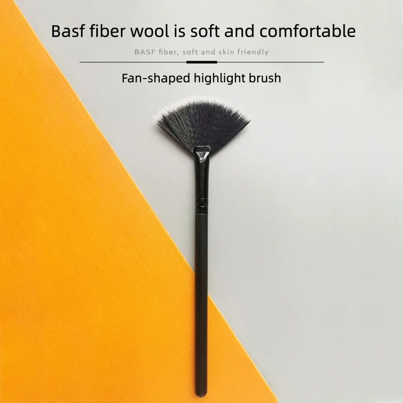 

Single Fan-Shaped Highlight Loose Powder Soft Bristle Makeup Brush Cross-Border Direct Sales Source Factory Beauty Tool