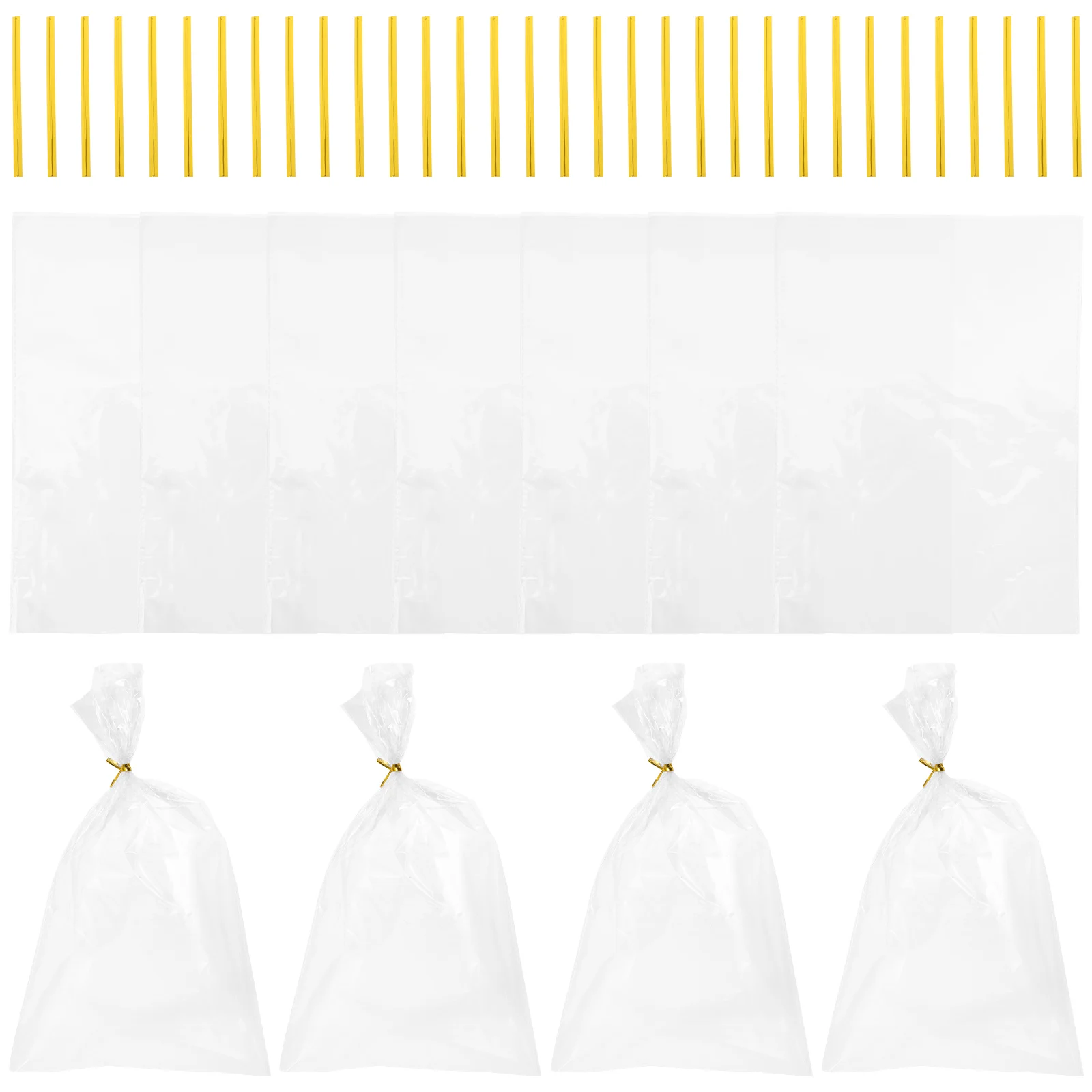 

100 Pcs Packaging Bag 18x32cm Transparent Bread Pouch Storage Sourdough Cookie Treat Pastries Gift Cookie Storage Bags Bags