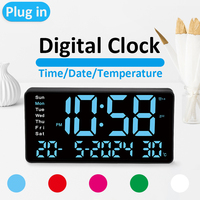 Large Digital Clock USB Powered Temperature Week Display Electronic LED Table Alarm Clock 12/24H Switching Electronic Clocks