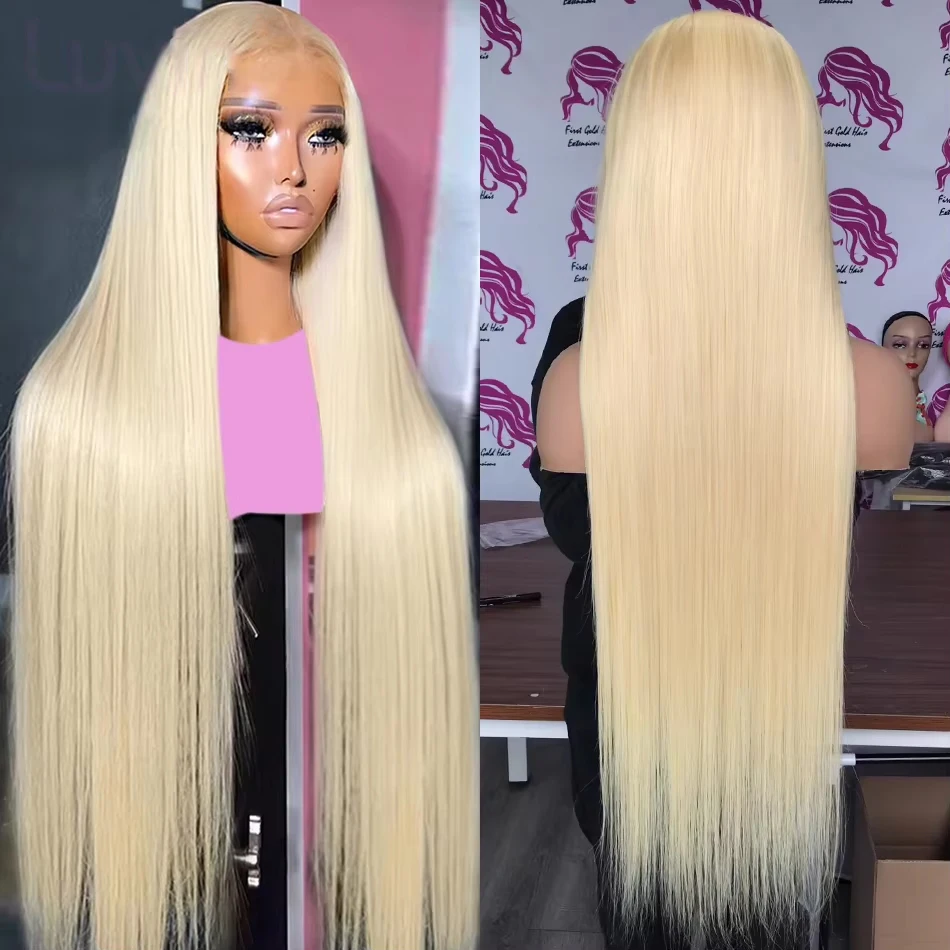 

HD Transparent 613 Blonde Straight 13x6 Lace Frontal Wig Brazilian Colored Preplucked 13x4 Lace Front Wigs Human Hair For Women