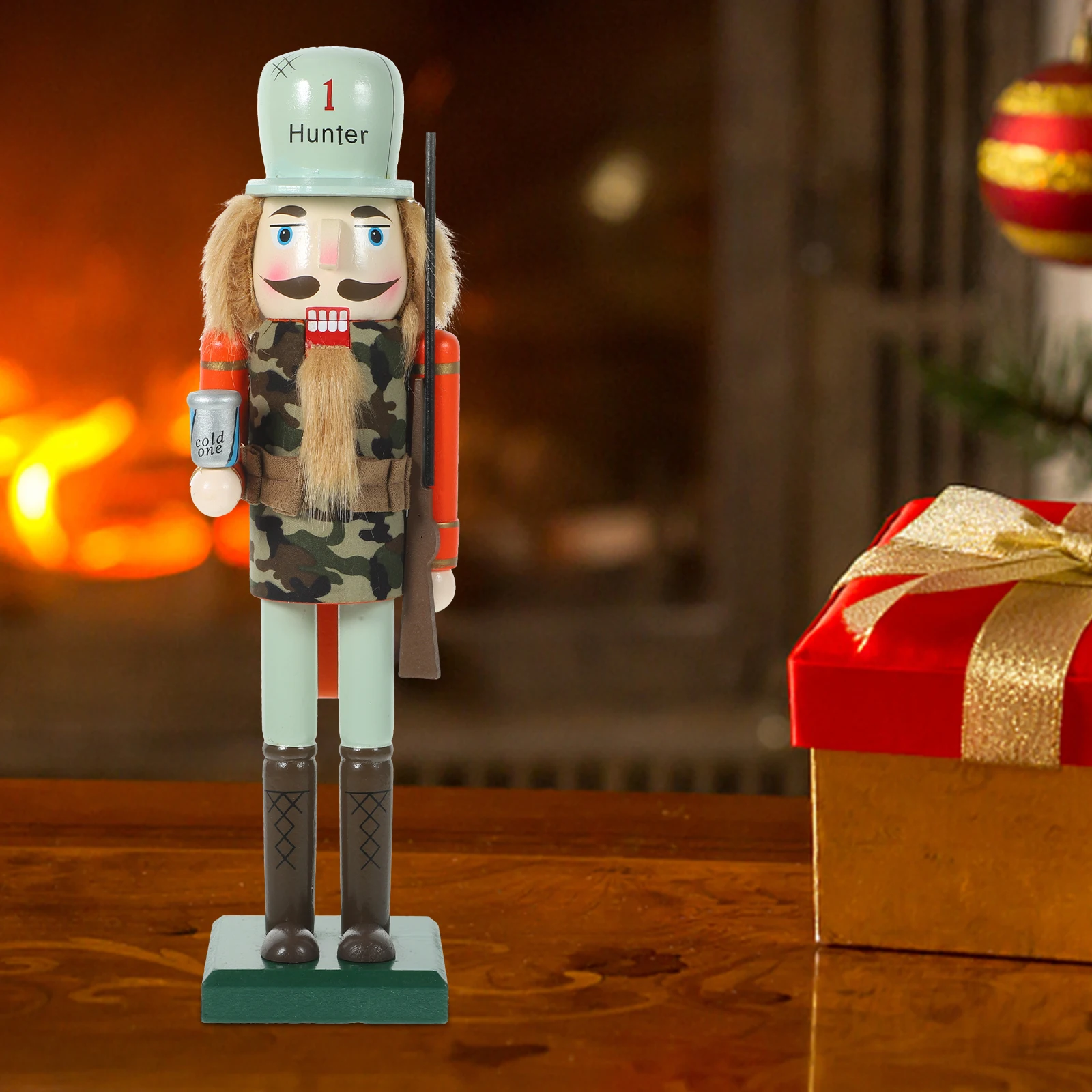 

Festival Decoration Xmas Party Soldier Holiday Party Favor Wooden Cloth Craft Unique Christmas Ornament Desktop Decorative