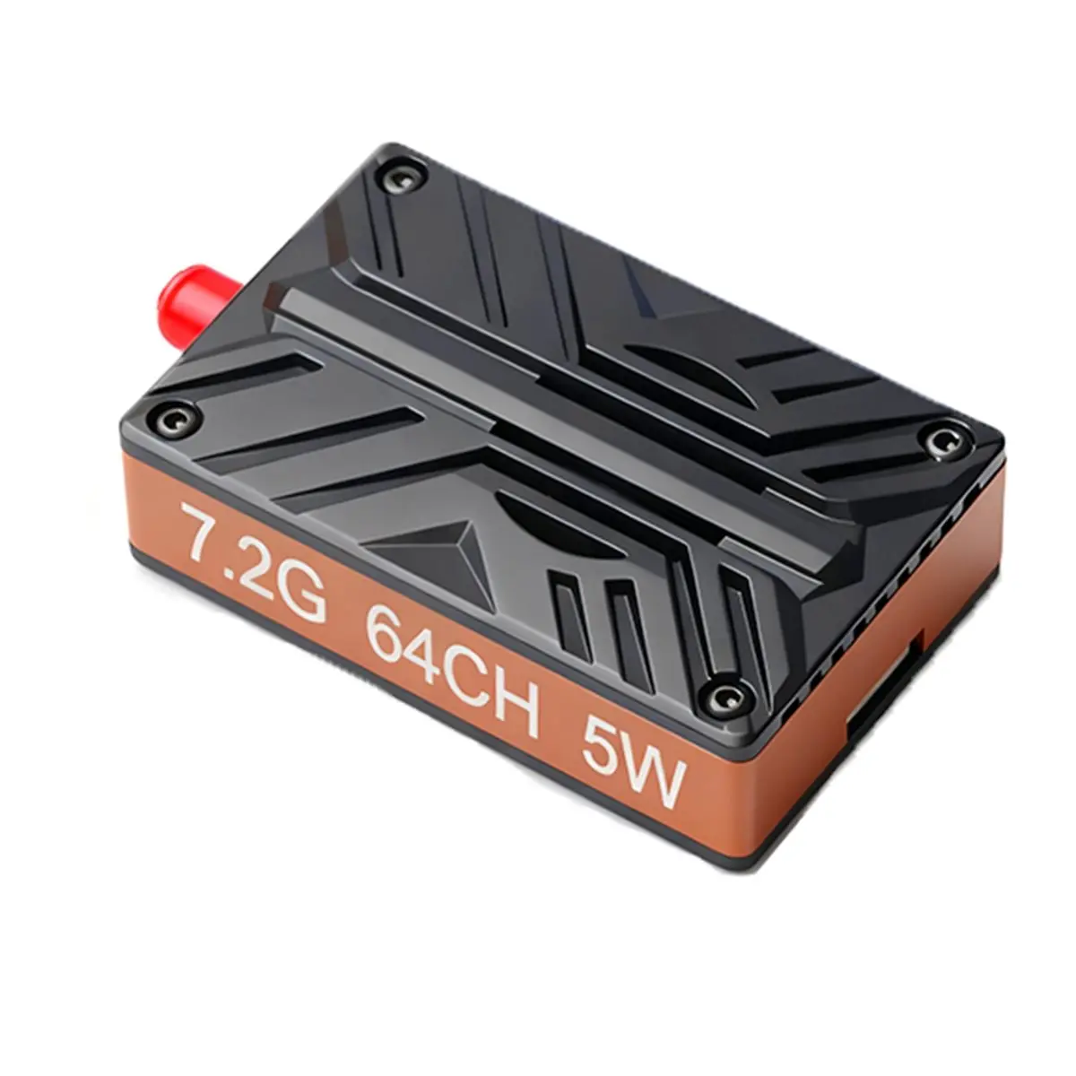7.2G 5W VTX 60CH FPV Audio Video Transmitter 15V-36V 2-8S with Heat Sink&Fan for FPV RC Long Range Drone