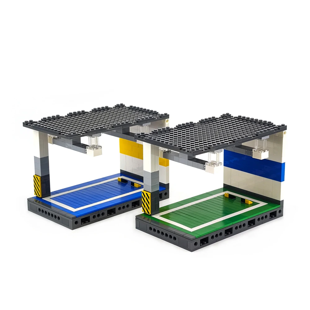 Kit di blocchi di costruzione modello parco auto multipiano MOC, display per riporre veicoli, espansione vista stradale cittadina, regalo di compleanno perfetto