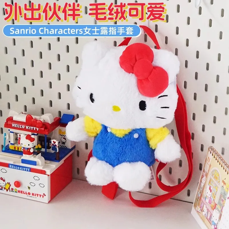 

Подлинная аниме Sanrio Hello Kitty, мягкая игрушка, женский Kawaii KT, рюкзак на плечо с котом, женский школьный рюкзак, кукла, подарок на день рождения для девочек