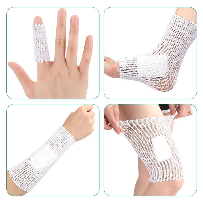 Tubo de atadura elástica de malha espessada Stretch Finger Manga de malha fixa de várias partes 1pc