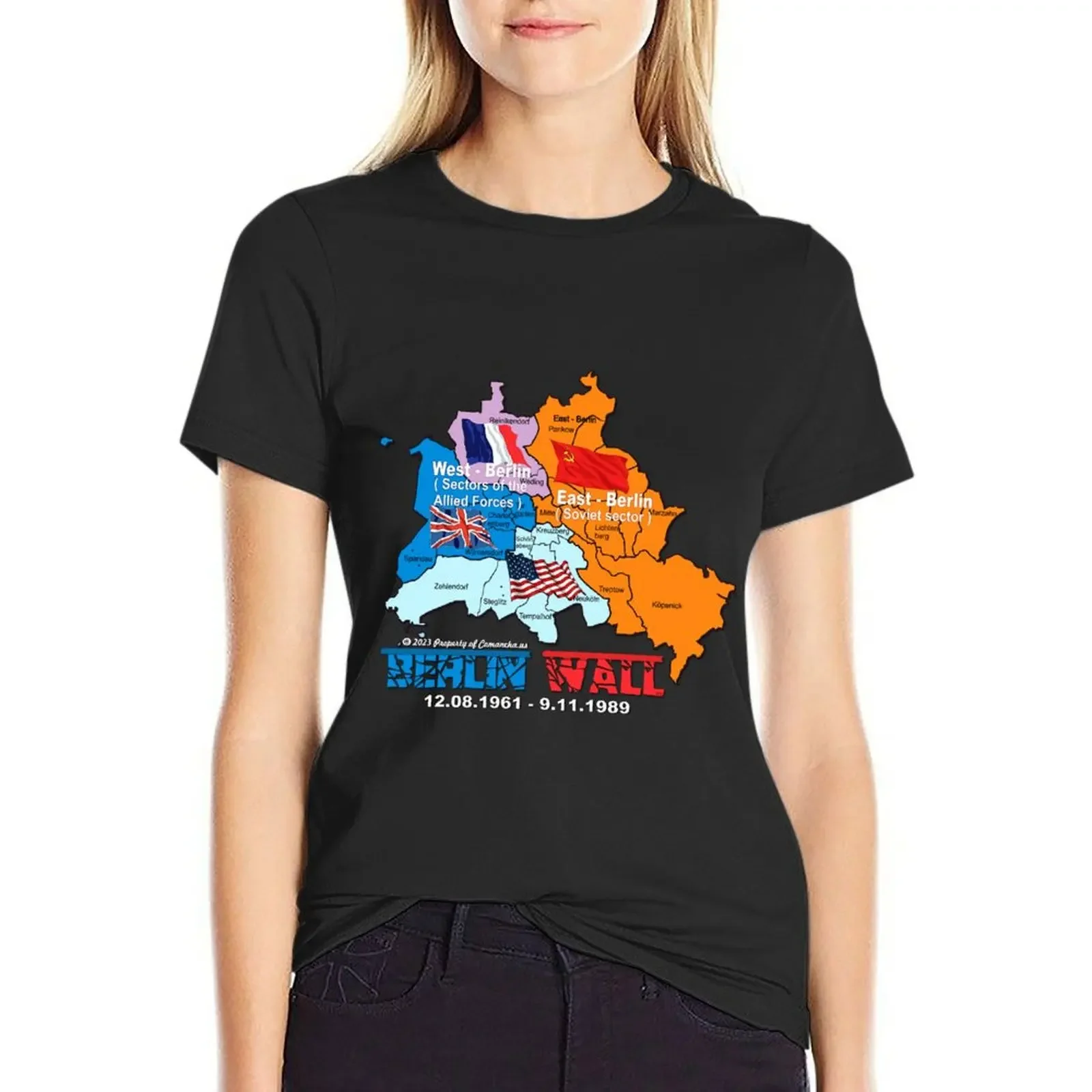 Berlin Wall 1961-1989 T-shirt anime clothes cute clothes cute tops graphic t-shirts for Women