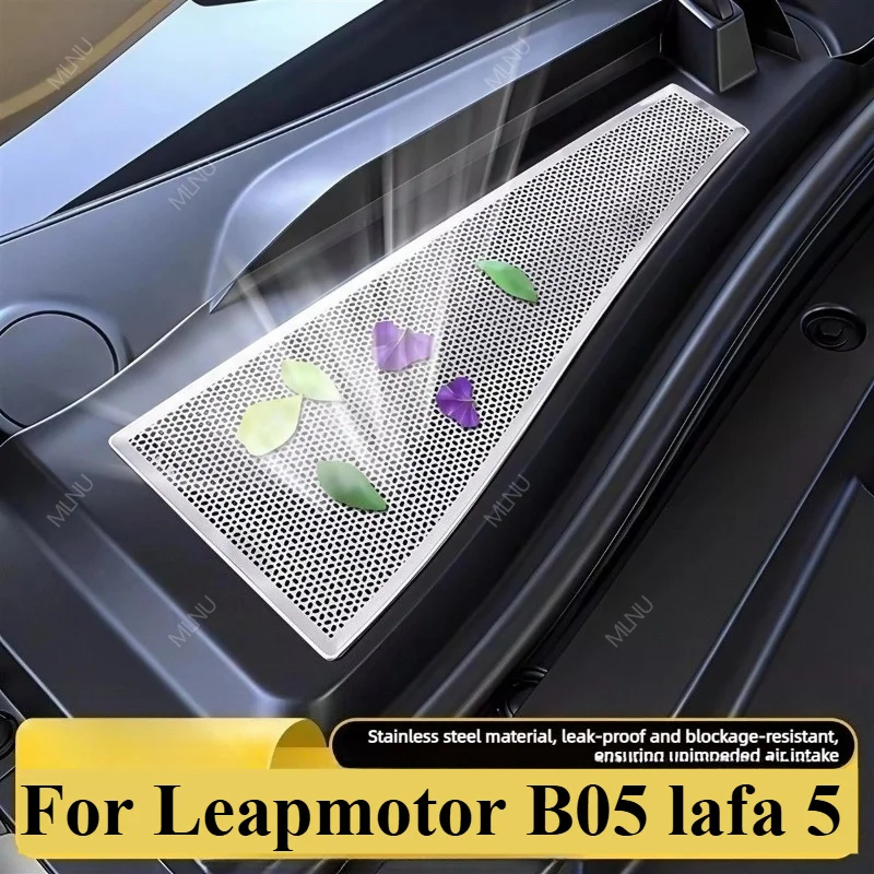 Hood Vent Cover For Leapmotor B05 Lafa 5 Accessories,Stainless Steel,Insect-Proof,Protective,Anti Aging Rust Proof Anti Dirt