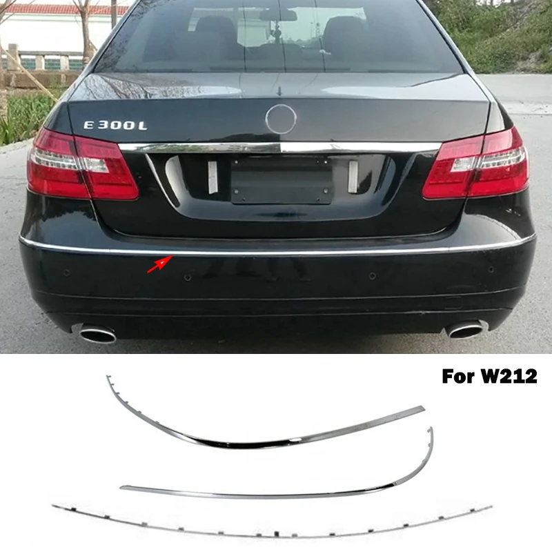 

A2128852021 a2128852121 A2128852221 For Mercedes E Class W212 E200 Rear Bumper Chrome Trim Chromium Styling Spoiler Diffuser