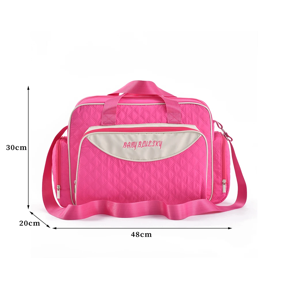 New Fashionable Embroidered One Shoulder Mommy Bag with Large Capacity and Multi function Leaning Urinary Bag for Going Out