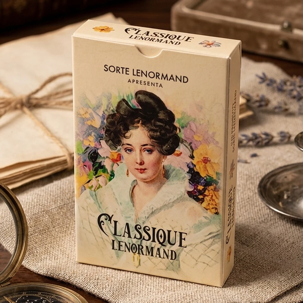 

Classique Lenormand Deck - 37 Vintage Style Divination Cards - Classic Portuguese Edition 9*6cm Double-embossed Cardstock