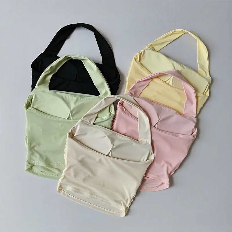 Damen-Sport-BH mit schönem Rücken, Neckholder-Yoga-Top mit festen Cups und Brustpolster, atmungsaktive Oberbekleidung, Fitness-BH – Detail 16