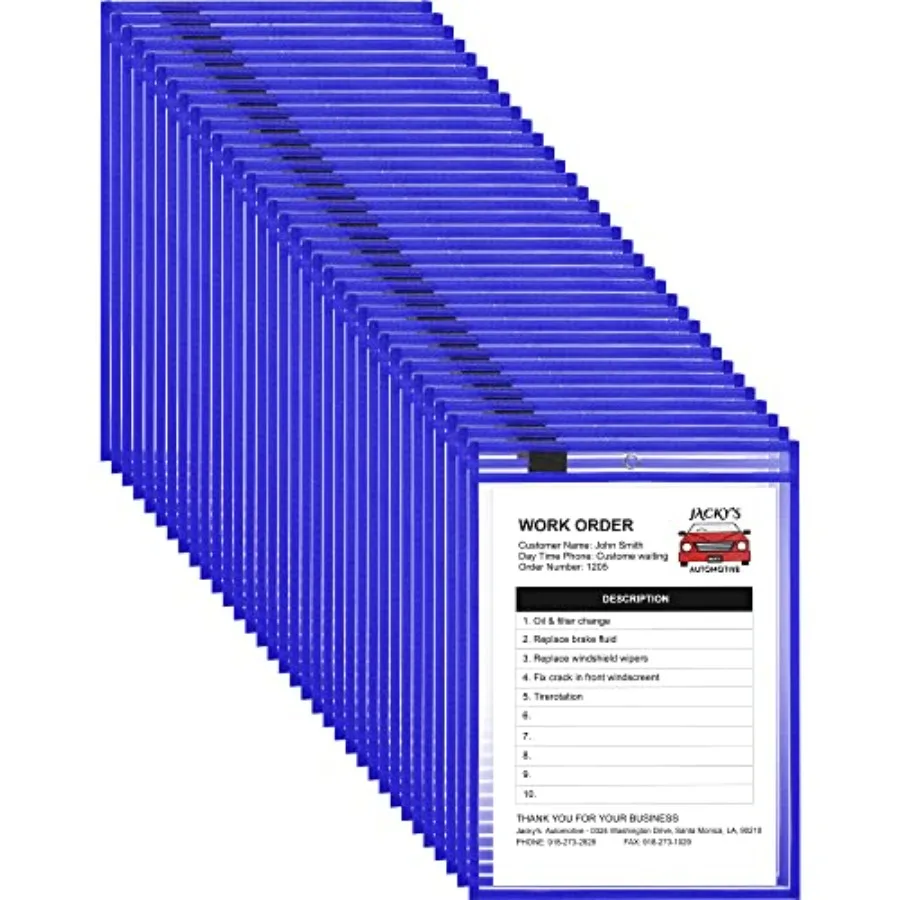 

Dry Erase Pockets Plastic Job Ticket Holders Shop Holder Order Pockets Clear Sleeves Tickets Folders Plastic Sleeves Paper Teac